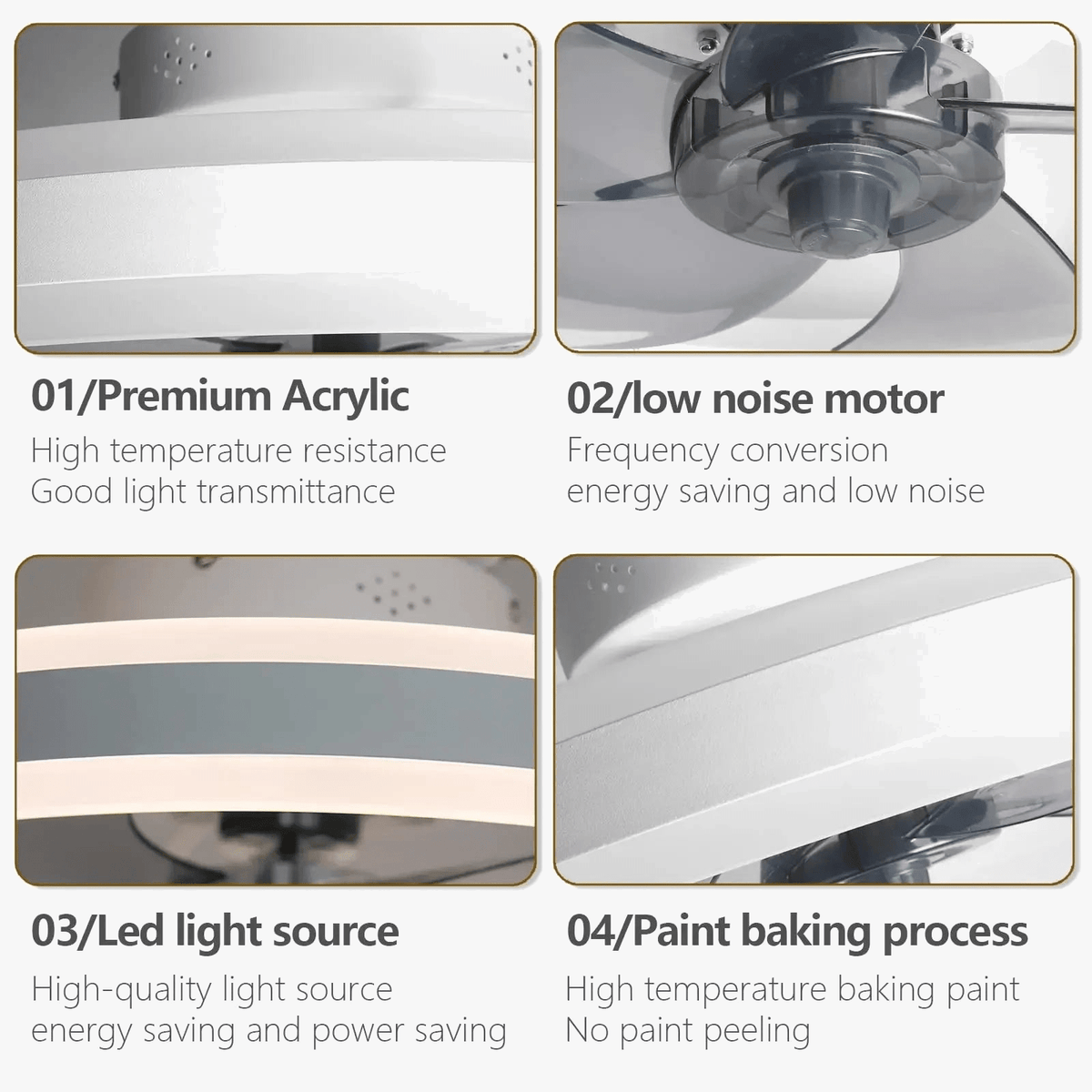 Ventilateur de plafond LED moderne avec télécommande et 6 vitesses | Marco Lucetti