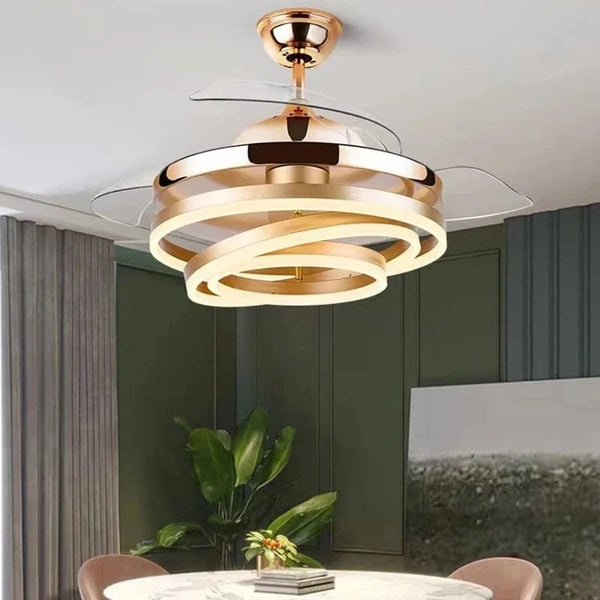 VENTILATEUR DE PLAFOND MODERNE 2024 - LUMIÈRES LED - TÉLÉCOMMANDE RECHARGEABLE | Marco Lucetti