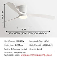 Ventilateur de plafond moderne ABS noir avec LED et télécommande - Édition Luxe | Marco Lucetti