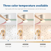 Ventilateur de plafond moderne ABS noir avec LED et télécommande - Édition Luxe | Marco Lucetti