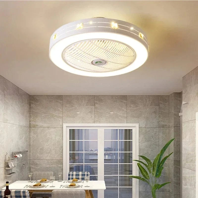 Ventilateur de plafond moderne avec éclairage LED et télécommande intégrée | Marco Lucetti