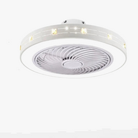 Ventilateur de plafond moderne avec éclairage LED et télécommande intégrée
