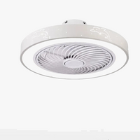 Ventilateur de plafond moderne avec éclairage LED et télécommande intégrée