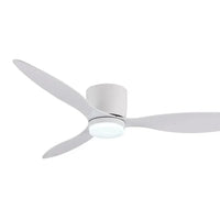Ventilateur de plafond moderne LED SmartFan avec 6 vitesses et télécommande | Marco Lucetti Blanc-avec LUMIÈRE / 42 pouces / 110V