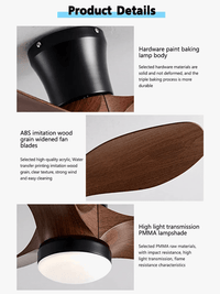 Ventilateur de plafond moderne Lux&Vitae LED avec télécommande - sans lumière | Marco Lucetti