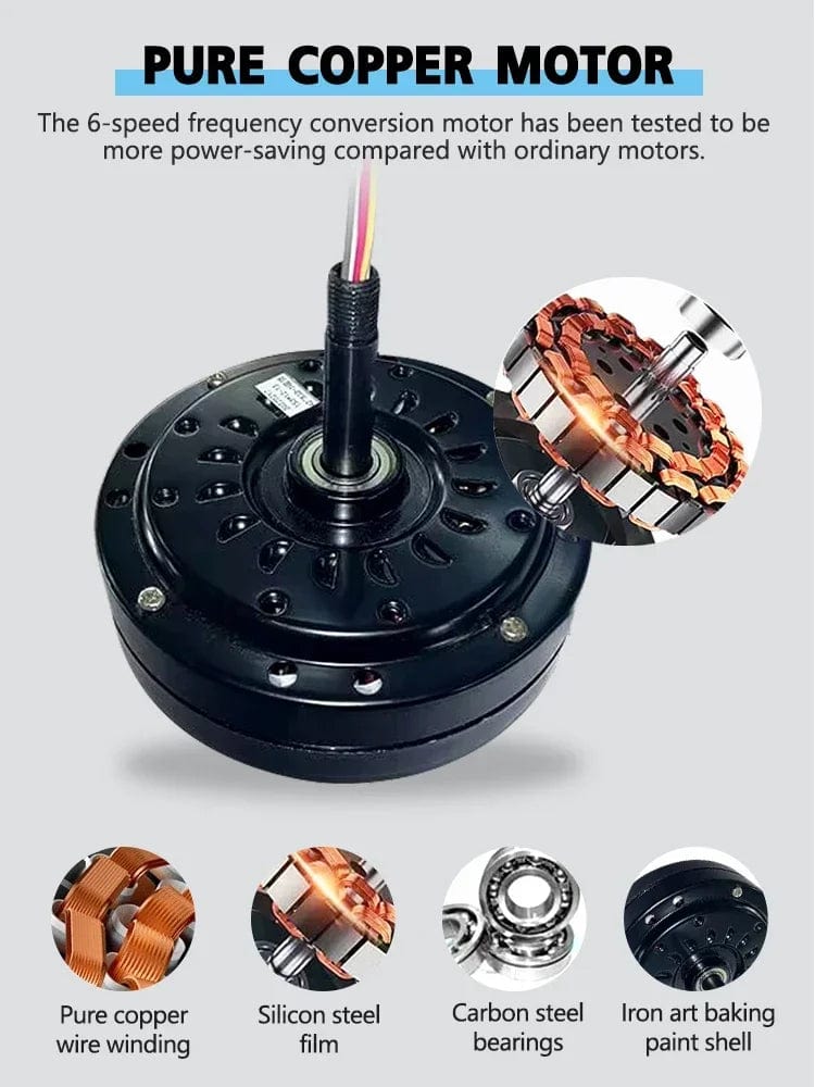 Ventilateur de plafond moderne Lux&Vitae LED avec télécommande - sans lumière | Marco Lucetti