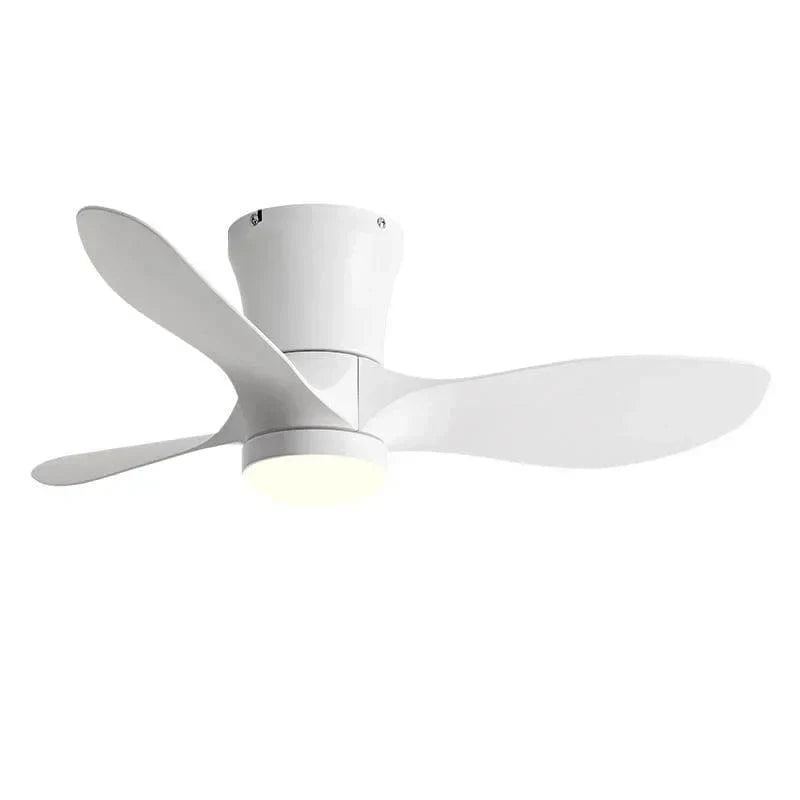 Ventilateur de plafond moderne Lux&Vitae LED avec télécommande - sans lumière | Marco Lucetti Blanc / 32 pouces / 110V