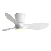 Ventilateur de plafond moderne Lux&Vitae LED avec télécommande - sans lumière | Marco Lucetti Blanc / 32 pouces / 110V