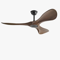 Ventilateur de plafond design à trois pales avec éclairage intégré et commande à distance