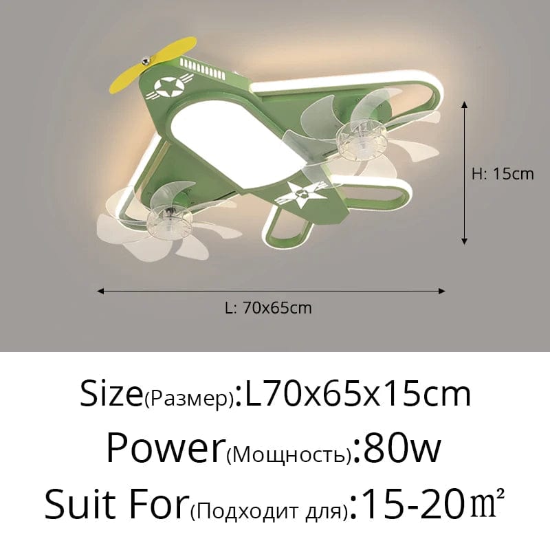 Ventilateur de plafond pour enfants avec éclairage LED dimmable et contrôle à distance "Modern Kids Edition" | Marco Lucetti