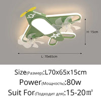 Ventilateur de plafond pour enfants avec éclairage LED dimmable et contrôle à distance "Modern Kids Edition" | Marco Lucetti