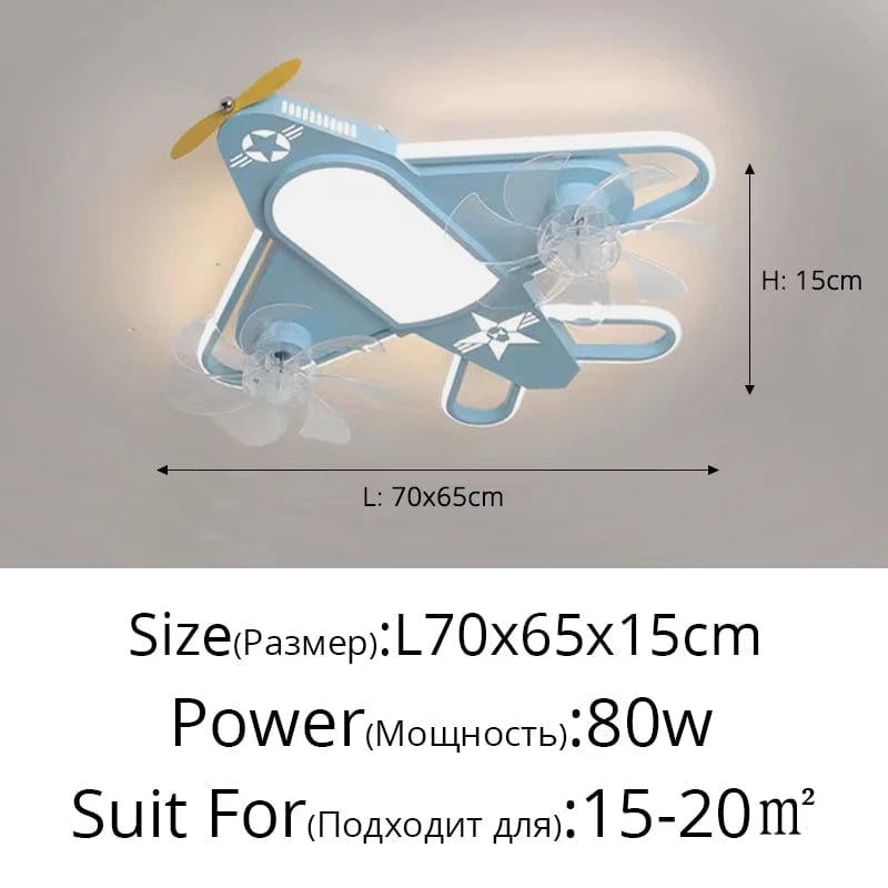 Ventilateur de plafond pour enfants avec éclairage LED dimmable et contrôle à distance "Modern Kids Edition" | Marco Lucetti