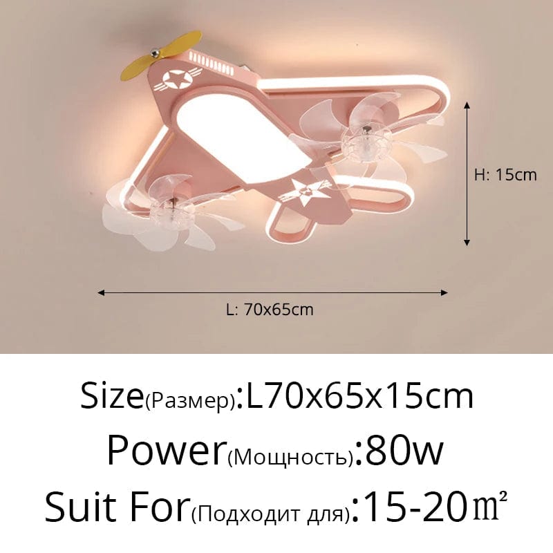 Ventilateur de plafond pour enfants avec éclairage LED dimmable et contrôle à distance "Modern Kids Edition" | Marco Lucetti