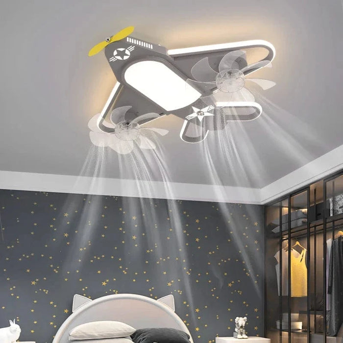 Ventilateur de plafond pour enfants avec éclairage LED dimmable et contrôle à distance "Modern Kids Edition" | Marco Lucetti