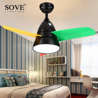 Ventilateur de plafond Sove Kids avec pales colorées | Marco Lucetti