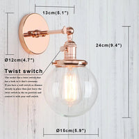 Vintage Applique Moderne en Verre Design  | Marco Lucetti Cuivre / CHINE