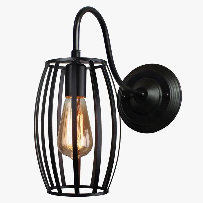 Applique murale industrielle rétro Loft avec abat-jour en cage – Luminaires LED modernes pour restaurant et décoration intérieure
