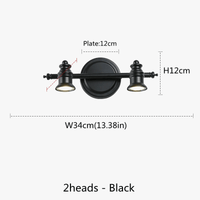 Vintage Miroir Lumineux LED pour Salle de Bains - Applique de vanité à 2/4 Têtes Bronze | Marco Lucetti