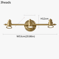 Vintage Miroir Lumineux LED pour Salle de Bains - Applique de vanité à 2/4 Têtes Bronze | Marco Lucetti