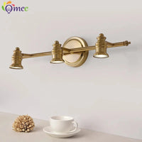 Vintage Miroir Lumineux LED pour Salle de Bains - Applique de vanité à 2/4 Têtes Bronze | Marco Lucetti