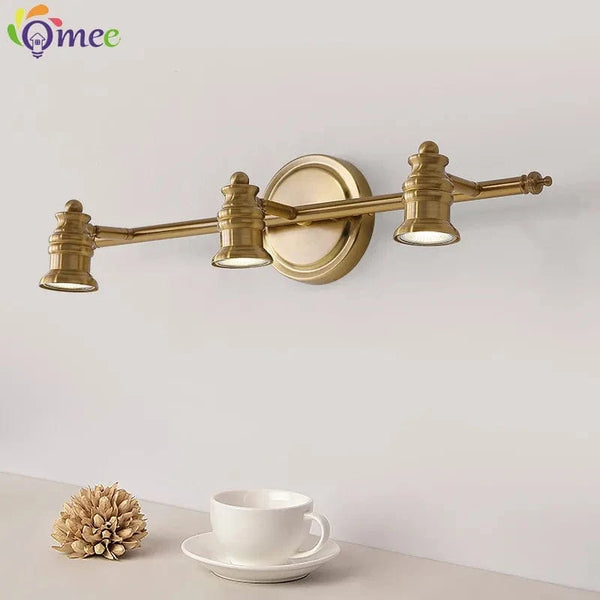 Vintage Miroir Lumineux LED pour Salle de Bains - Applique de vanité à 2/4 Têtes Bronze | Marco Lucetti