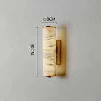 Wabi Sabi - Applique murale en marbre de Luxe | Marco Lucetti Dia80xH300mm / CHINE / Nature blanc chaud | Comme image