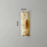 Wabi Sabi - Applique murale en marbre de Luxe | Marco Lucetti Dia80xH400mm / CHINE / Nature blanc chaud | Comme image