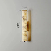 Wabi Sabi - Applique murale en marbre de Luxe | Marco Lucetti Dia80xH500mm / CHINE / Nature blanc chaud | Comme image