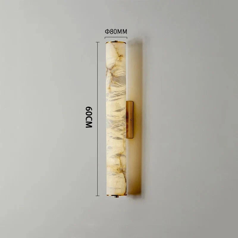 Wabi Sabi - Applique murale en marbre de Luxe | Marco Lucetti Dia80xH600mm / CHINE / Nature blanc chaud | Comme image