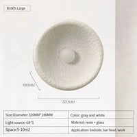 Wabi Sabi – Applique murale LED Vintage en résine et verre, Collection Élégance | Marco Lucetti D32cm / Blanc chaud (2700-3500K) / BLANC