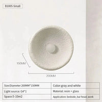 Wabi Sabi - Applique Murale LED Vintage en Résine et Verre | Marco Lucetti D20cm / Blanc chaud (2700-3500K) / BLANC