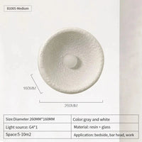 Wabi Sabi - Applique Murale LED Vintage en Résine et Verre | Marco Lucetti D26cm / Blanc chaud (2700-3500K) / BLANC