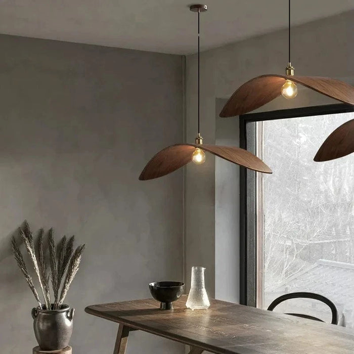Wabi Sabi bois Art Led lustre pour Restaurant & Bar - Luminaires suspendus pour décor de maison, loft et escaliers | Marco Lucetti