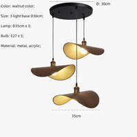 Luminaire LED suspendu nordique rétro en forme de chapeau - Wabi Sabi Minimalisme