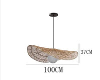 Suspension lumineuse en rotin tissé à la main - Collection Wabi-Sabi - Pour décorer votre intérieur de manière créative