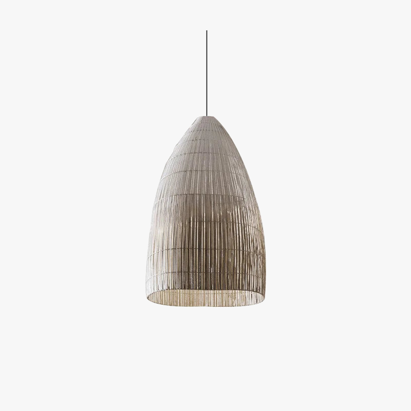 Suspension Luminaire Nordique en Rotin Wabi-Sabi LED pour Salon, Salle à Manger, Restaurant et Bar