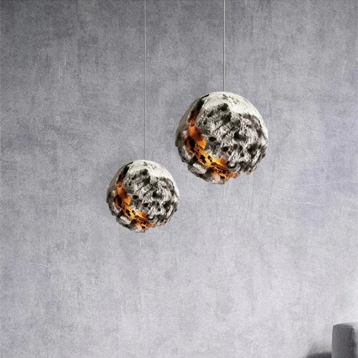 Wabi Sabi Suspension Lustre LED Rétro Planète - Éclairage Art pour Restaurant, Hall d'Exposition, Bar | Marco Lucetti