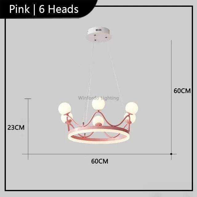 Winfordo - Plafonnier LED suspendu au design contemporain | Marco Lucetti Rose 6 têtes modèle A