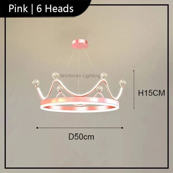 Winfordo - Plafonnier LED suspendu au design contemporain | Marco Lucetti Rose 6 têtes modèle B