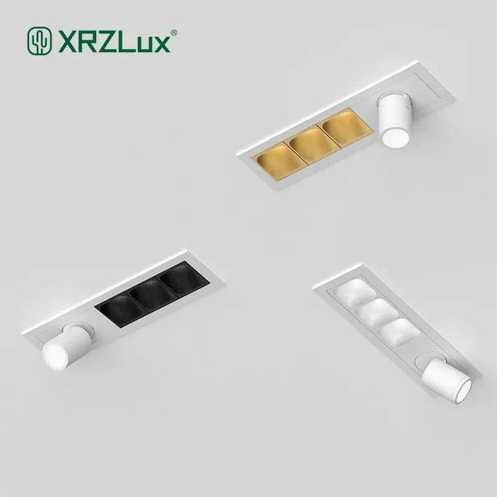 XRZLux - Plafonnier LED carré encastré avec bande lumineuse linéaire | Marco Lucetti