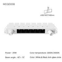 XRZLux - Plafonnier LED carré encastré avec bande lumineuse linéaire | Marco Lucetti Noir 20W / 3000K