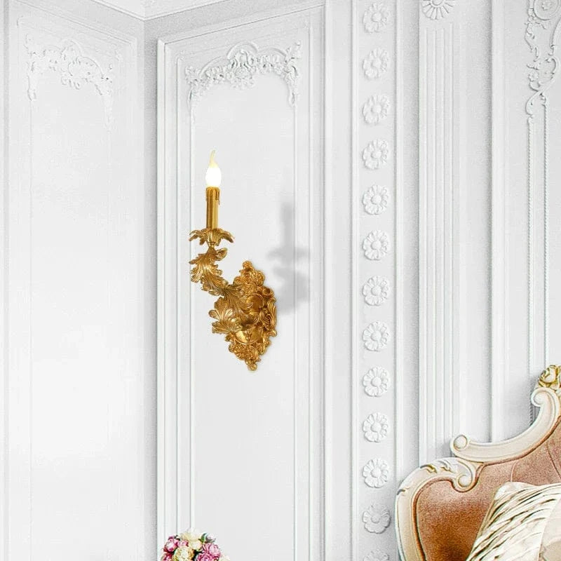 XUANZHAO - Applique murale en cuivre vintage français pour hôtel club villa | Marco Lucetti L14 H42 E6cm