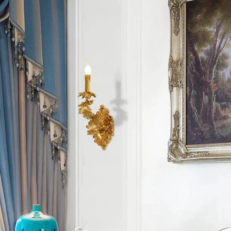 XUANZHAO - Applique murale en cuivre vintage français pour hôtel club villa | Marco Lucetti L14 H42 E6cm