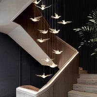 YOULAIKE - Lustre LED design pour escalier de luxe - Suspendu dans le salon - Spirale acrylique - Éclairage longue portée | Marco Lucetti