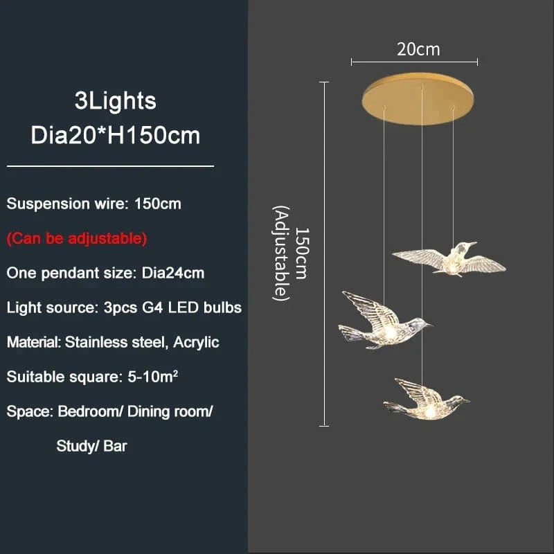 YOULAIKE - Lustre LED design pour escalier de luxe - Suspendu dans le salon - Spirale acrylique - Éclairage longue portée | Marco Lucetti 3 lumières / Lustre doré / Lumière chaude NON variable