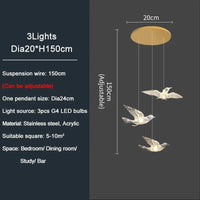 YOULAIKE - Lustre LED design pour escalier de luxe - Suspendu dans le salon - Spirale acrylique - Éclairage longue portée | Marco Lucetti 3 lumières / Lustre doré / Lumière chaude NON variable