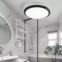 Zerouno Plafond Moderne LED Étanche Salle de Bain - 30W Capteur de Mouvement - Noir Brillant | Marco Lucetti